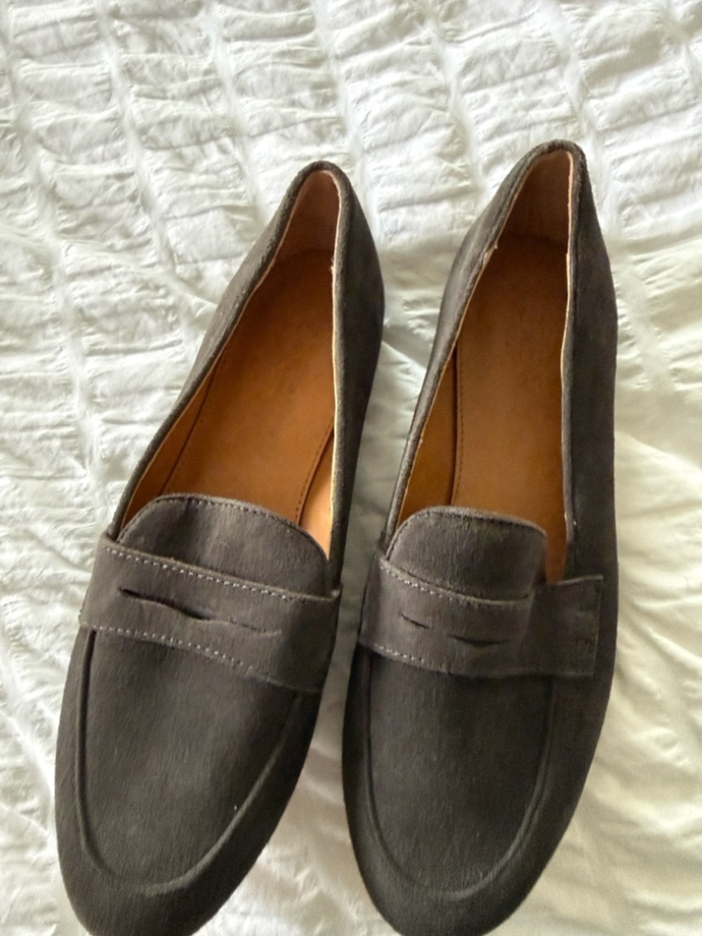 J. Crew Women's Suede Loafers in Gray